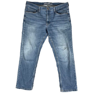 Eddie Bauer Mens Jeans 40x30 Blue Stretch Denim Straight Leg Medium Wash